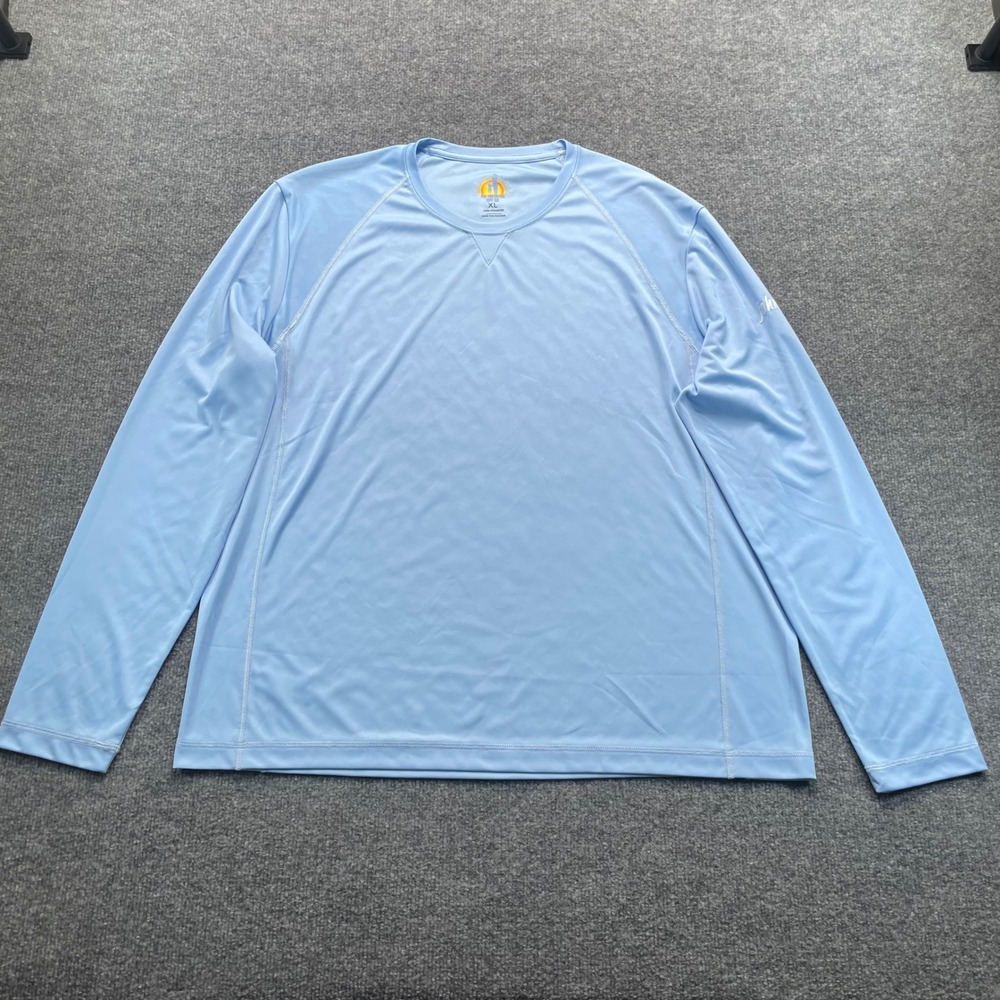 Johnnie-O Gavin Shirt Mens XL Cloud Blue UPF 50 Long Sleeve Performance JMLT2800